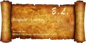 Bognár Lenke névjegykártya
